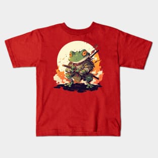 samurai frog Kids T-Shirt